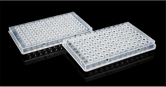 مستهلكات CE PCR 0.1ml 96 لوحة PCR شبه متعرجة بشكل جيد