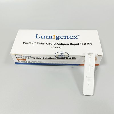 طقم اختبار لعاب مستضد CE Antigen المنزلي ، طقم اختبار ذاتي لعاب Covid-19 خصوصية بنسبة 99.67٪