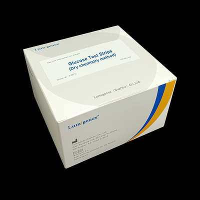 شرائط اختبار الجلوكوز الطريقة الكيميائية الجافة لجلوكوز Lumigenex ISO13485