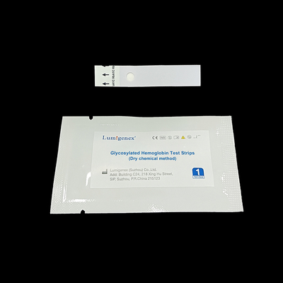 عملية سهلة لمراقبة نسبة السكر في الدم Glycosylated Hemoglobin (HbA1C) شرائط الاختبار (الطريقة الكيميائية الجافة) مسجلة CE
