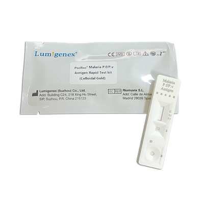 مجموعة اختبار الملاريا PF / PV Antigen السريع مسجلة بالذهب الغرواني CE