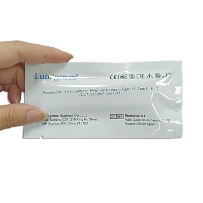 طقم اختبار سريع لفحص الأنفلونزا كومبو حاصل على شهادة CE للكشف عن الأنفلونزا A الأنفلونزا B في 15 دقيقة