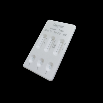 SARS-CoV-2 / Influenza A + B / RSV Antigen Combo Rapid Test Kit 3 قطرات حجم العينة