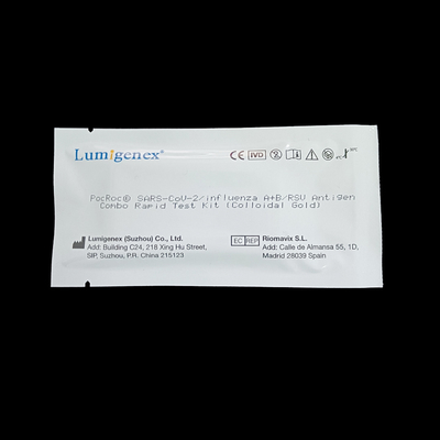 Covid19 / Influenza A + B / RSV Antigen Combo Rapid Test Kit Colloidal Gold CE مسجل Antigen سريع طقم اختبار