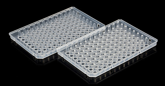 مستهلكات CE PCR 0.1ml 96 لوحة PCR شبه متعرجة بشكل جيد