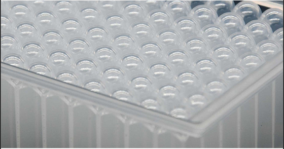 مستهلكات PCR السفلية على شكل U 2.2 مل 96 لوحة بئر عميق مع حافة التنورة